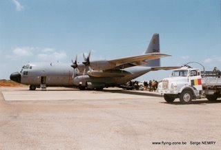 Déchargement du C-130